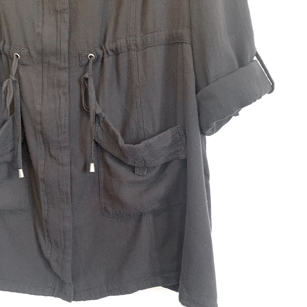 Torrid Anorak Hooded BLACK Chore Utility Jacket 4X - Picture 4 of 11